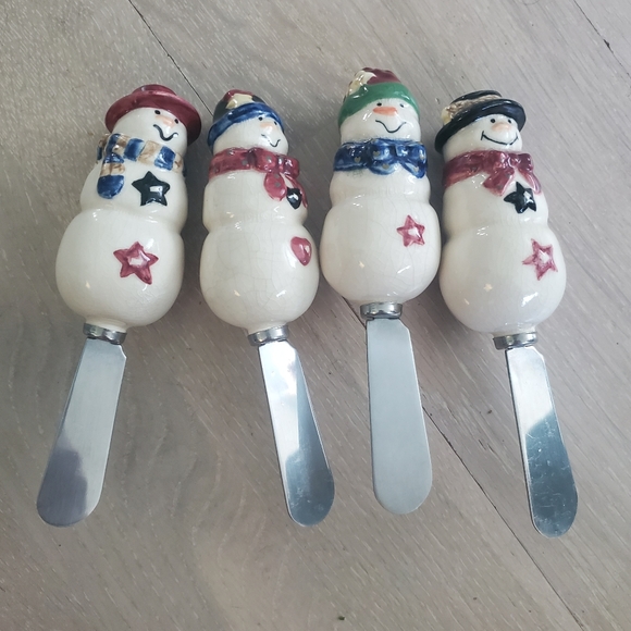 Set of 4 Snowmen Spreaders - Picture 1 of 5